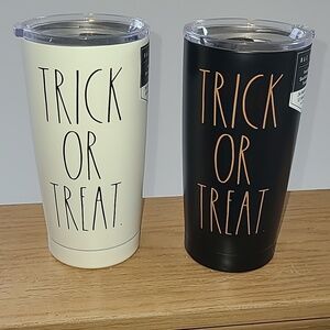 Rae Dunn Halloween Themed Travel Hot/Cold Mugs